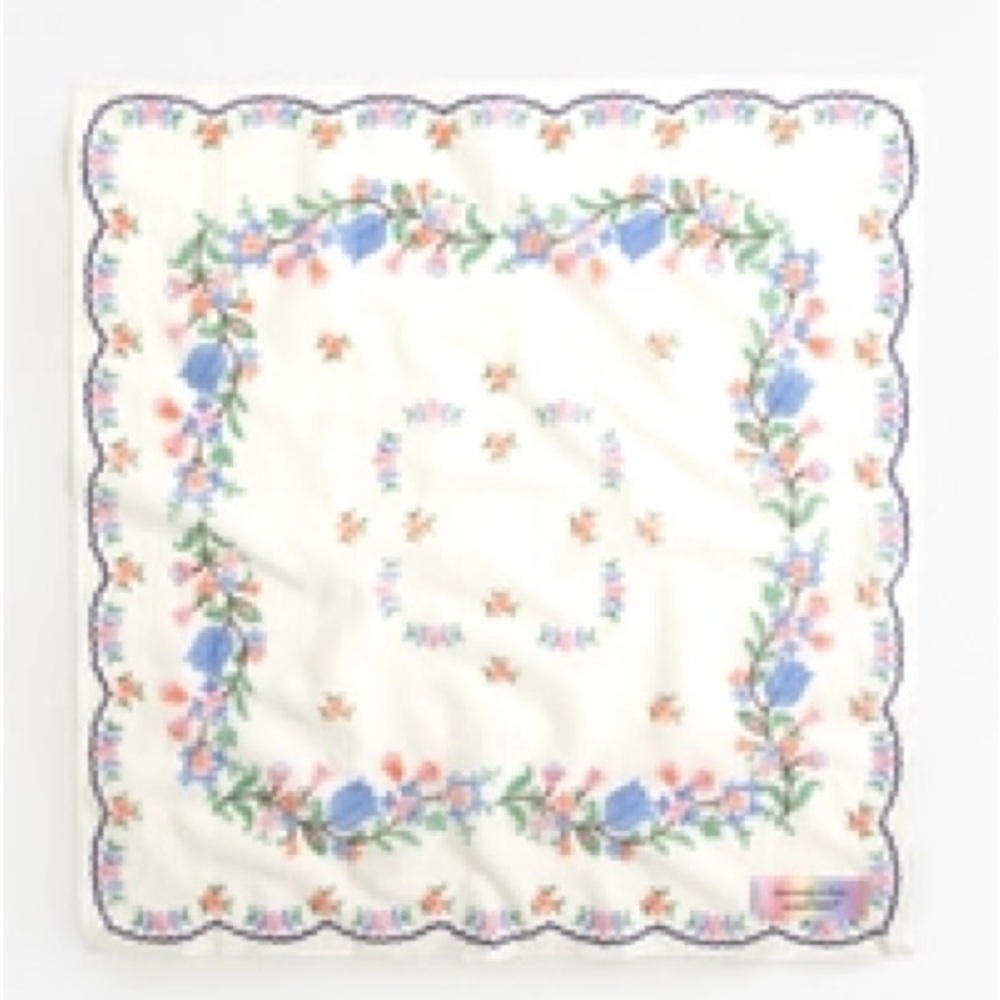 NWT Pride Edition Floral Embroidered Scalloped Handkerchief Abercrombie